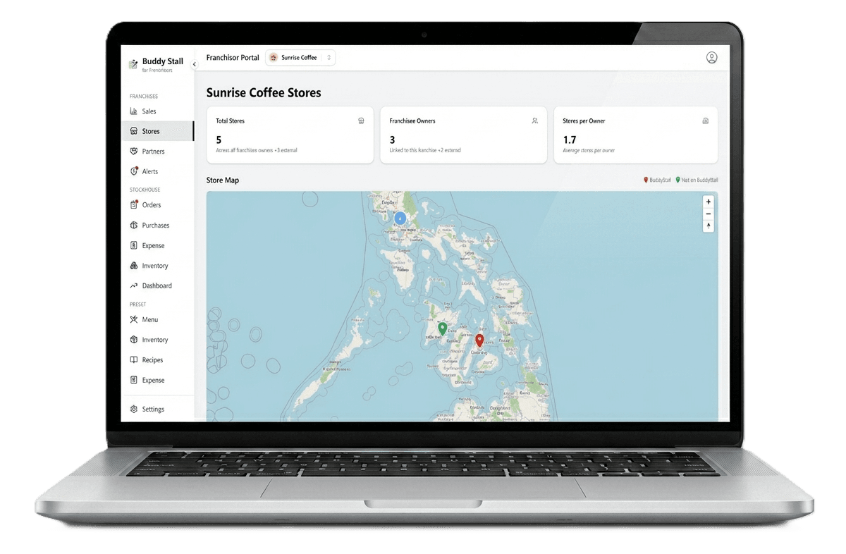Network Store Map — Your whole network on one map