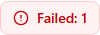 Mobile: the compact red Failed badge reading 'Failed: 1'
